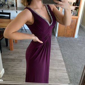 Plum purple prom dress!